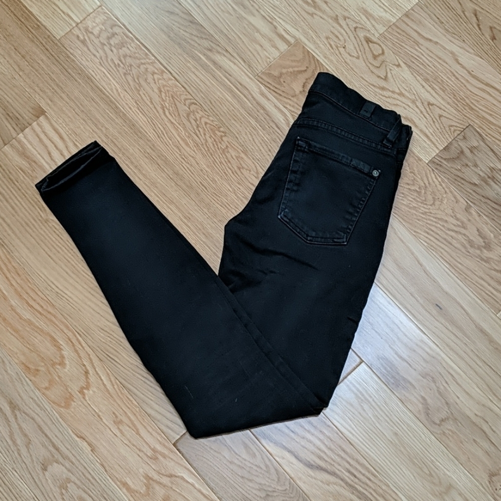 7 for all mankind the skinny black jeans Size 24